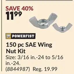 Princess Auto 150 pc SAE Wing Nut Kit offer