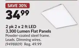 Princess Auto 2 pk 2 x 2 ft LED 3,300 Lumen Flat Panels offer