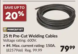 Princess Auto 25 ftPre-Cut Welding Cables offer