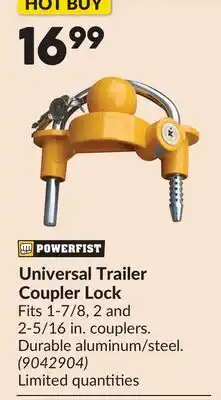 Princess Auto Universal Trailer Coupler Lock offer