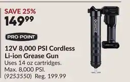 Princess Auto 12V 8,000 PSI Cordless Li-ion Grease Gun offer