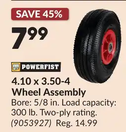 Princess Auto 4.10 x 3.50-4 Wheel Assembly offer