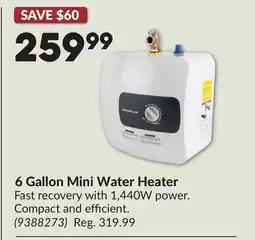 Princess Auto 6 Gallon Mini Water Heater offer