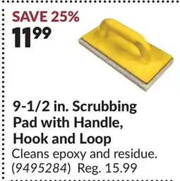 Princess Auto 9-1/2 in. Scrubbing Pad with Handle, Hook and Loop offer