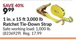 Princess Auto 1 in. x 15 ft3,000 lb Ratchet Tie-Down Strap offer