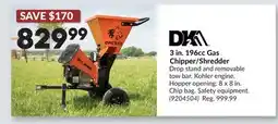 Princess Auto 3 in. 196cc Gas Chipper/Shredder offer