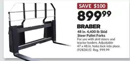 Princess Auto 48 in. 4,400 lb Skid Steer Pallet Forks offer
