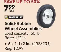 Princess Auto Solid-Rubber Wheel Assemblies offer