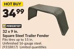 Princess Auto 32 x 9 in. Square Steel Trailer Fender offer
