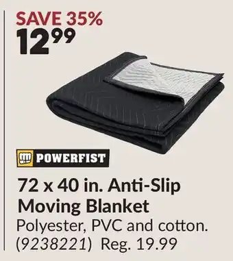 Princess Auto 72 x 40 in. Anti-Slip Moving Blanket offer