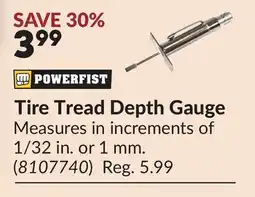 Princess Auto Tire Tread Depth Gauge offer