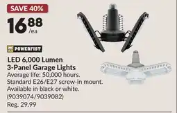 Princess Auto LED 6,000 Lumen 3-Panel Garage Lights offer