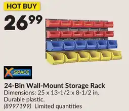 Princess Auto 24-Bin Wall-Mount Storage Rack offer