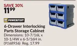 Princess Auto 6-Drawer Interlocking Parts Storage Cabinet offer