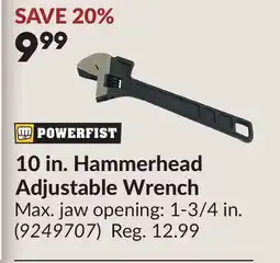 Princess Auto 10 in. Hammerhead Adjustable Wrench offer