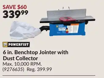 Princess Auto 6 in. Benchtop Jointer with Dust Collector offer