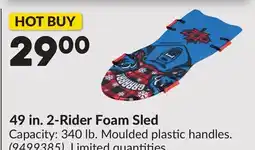 Princess Auto 49 in. 2-Rider Foam Sled offer