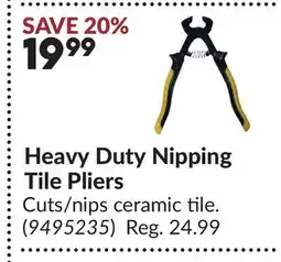 Princess Auto Heavy Duty Nipping Tile Pliers offer