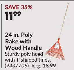 Princess Auto 24 in. Poly Rake with Wood Handle offer