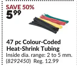 Princess Auto 47 pc Colour-Coded Heat-Shrink Tubing offer
