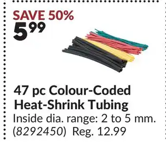 Princess Auto 47 pc Colour-Coded Heat-Shrink Tubing offer