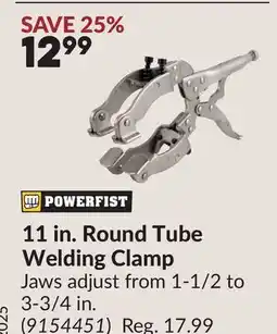 Princess Auto 11 in. Round Tube Welding Clamp offer