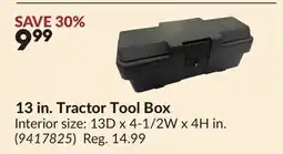 Princess Auto 13 in. Tractor Tool Box offer