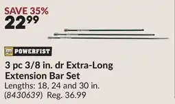 Princess Auto 3 pc 3/8 in. dr Extra-Long Extension Bar Set offer