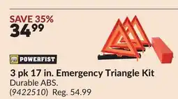 Princess Auto 3 pk 17 in. Emergency Triangle Kit offer