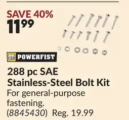 Princess Auto 288 pc SAE Stainless-Steel Bolt Kit offer