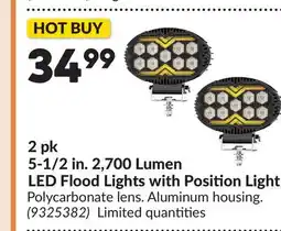 Princess Auto LED Flood Lights with Position Light Polycarbonate lens. Aluminum housing offer