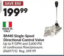 Princess Auto BM40 Single-Spool Directional Control Valve offer