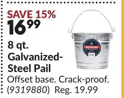 Princess Auto 8 qt. Galvanized-Steel Pail offer