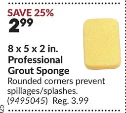 Princess Auto 8 x 5 x 2 in. Professional Grout Sponge offer