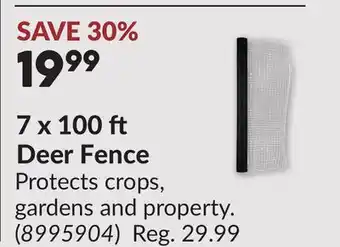 Princess Auto 7 x 100 Deer Fence offer
