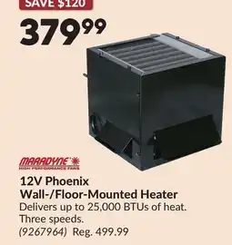 Princess Auto 12V Phoenix Wall-/Floor-Mounted Heater offer