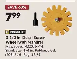 Princess Auto 3-1/2 in. Decal Eraser Wheel with Mandrel offer