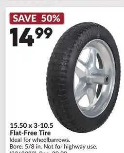 Princess Auto 15.50 x 3-10.5 Flat-Free Tire offer