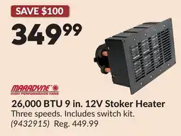 Princess Auto 26,000 BTU 9 in. 12V Stoker Heater offer