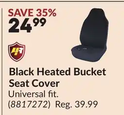 Princess Auto Black Heated Bucket Seat Cover offer