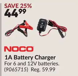 Princess Auto 1A Battery Charger offer