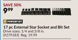 Princess Auto 17 pc External Star Socket and Bit Set offer