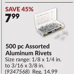 Princess Auto 500 pc Assorted Aluminum Rivets offer