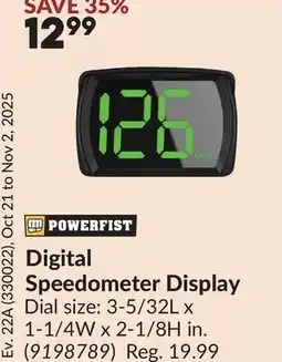 Princess Auto Digital Speedometer Display offer