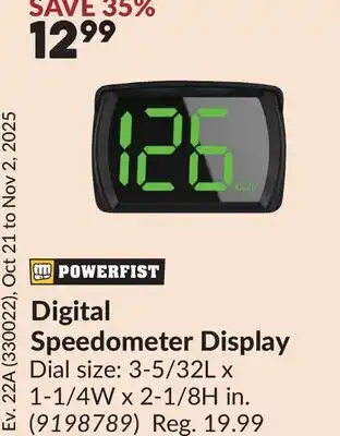 Princess Auto Digital Speedometer Display offer
