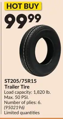 Princess Auto ST205/75R15 Trailer Tire offer