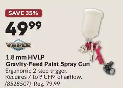 Princess Auto 1.8 mm HVLP Gravity-Feed Paint Spray Gun offer