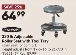 Princess Auto 330 lb Adjustable Roller Seat with Tool Tray offer
