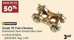 Princess Auto Grade 70 Twin Clevises offer