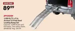 Princess Auto 1,000 lb 72 x 9 in. Arched Tri-Fold Steel Loading Ramp Set offer